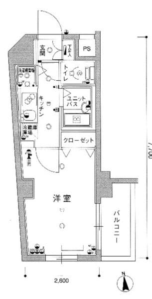 スカイコート大島 4階の間取り 1