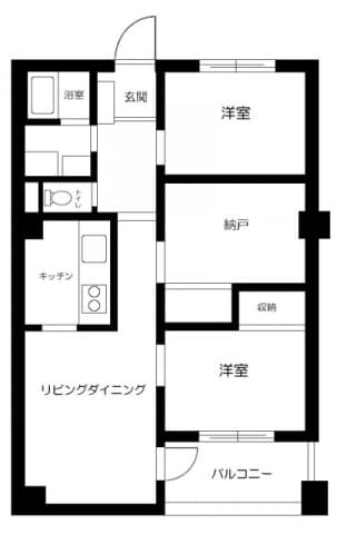 尾久駅 徒歩4分 マンション 4階の間取り 1