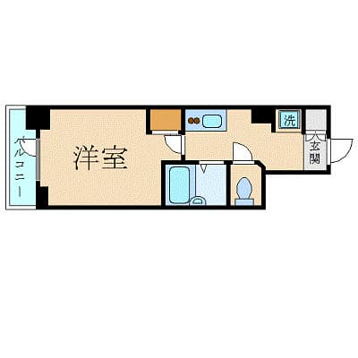 スカイコート日本橋人形町第5 7階の間取り 1