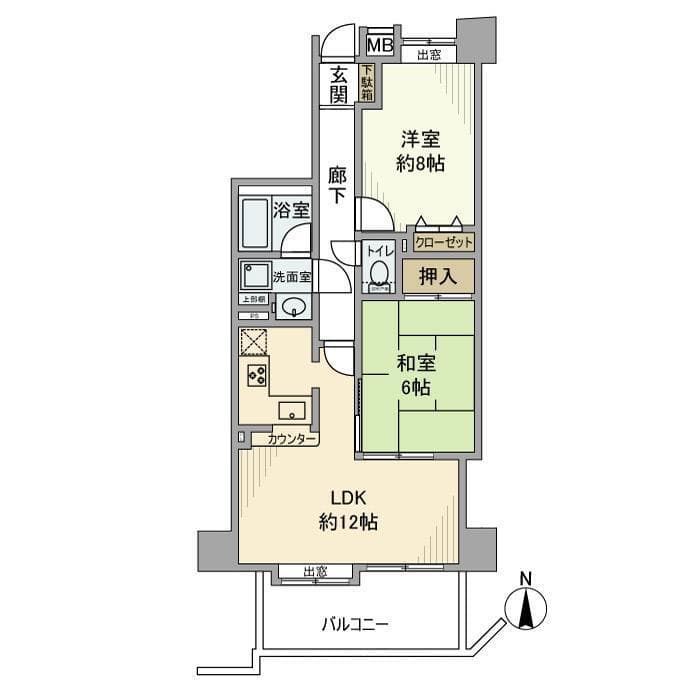 ダイアパレス向島百花園 6階の間取り 1