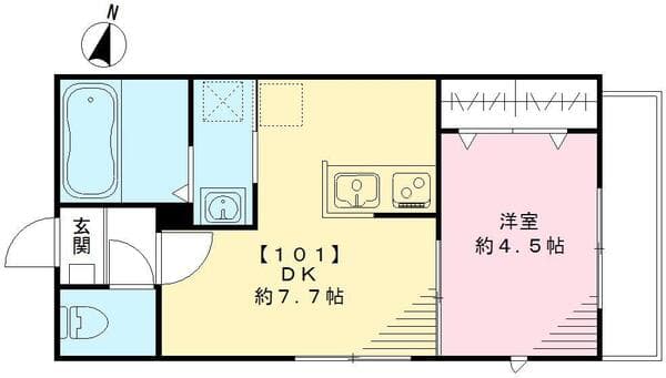 フラワー マーム 1階の間取り 1