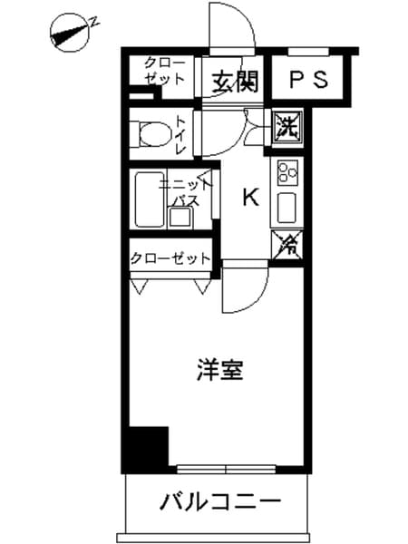 スカイコートヴィーダ五反田WEST 13階の間取り 1