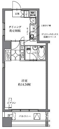 ＨＦ八丁堀レジデンスⅡ 5階の間取り 1