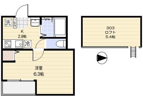 ミライエ大島 3階の間取り 1