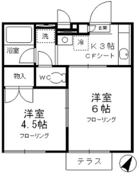 エーデルハイム 1階の間取り 1