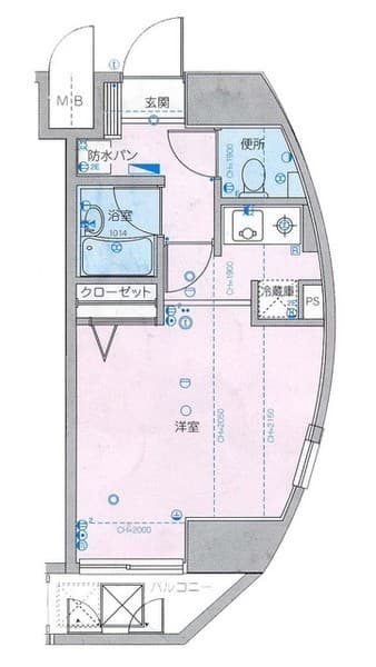 菱和パレス高輪台 9階の間取り 1