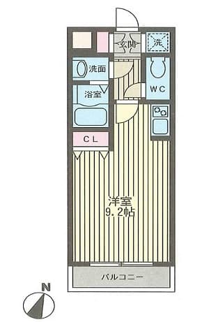 レスポワール佃 3階の間取り 1