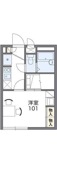 レオパレスリベール１ 1階の間取り 1