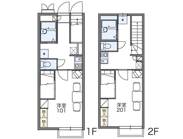 レオパレスネオライフ江古田 1階の間取り 1