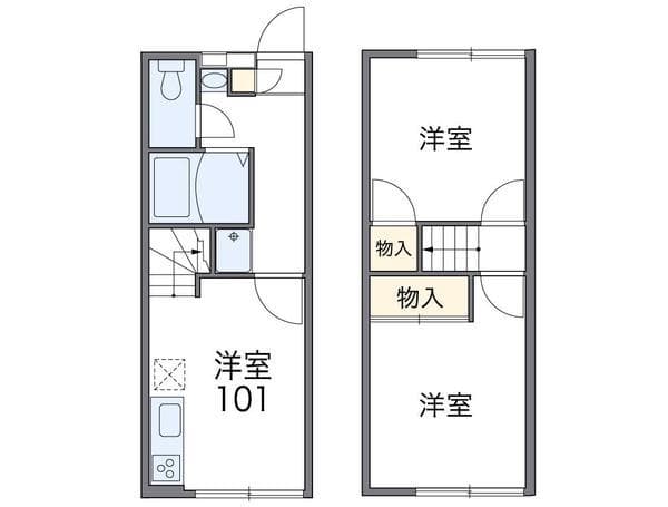 レオパレスサンクチュアリー 1階の間取り 1