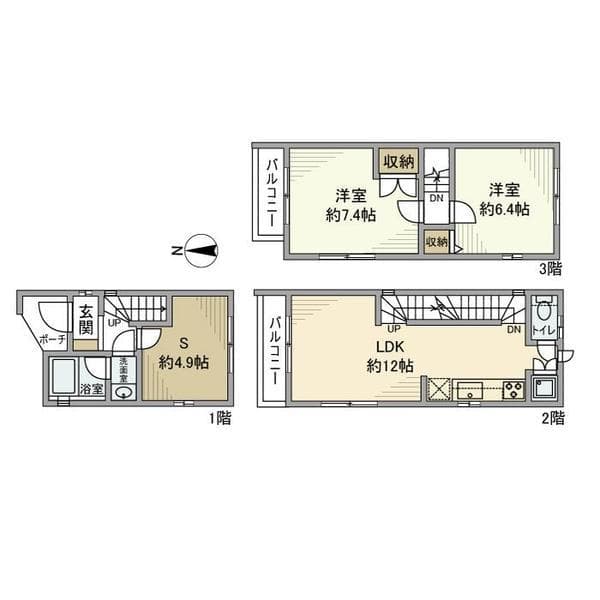 豊町戸建 1階の間取り 1