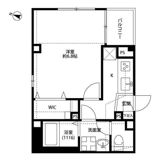 アンプルール高砂 1階の間取り 1