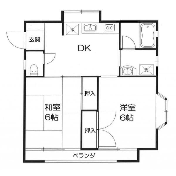 コーポ・サン 1階の間取り 1