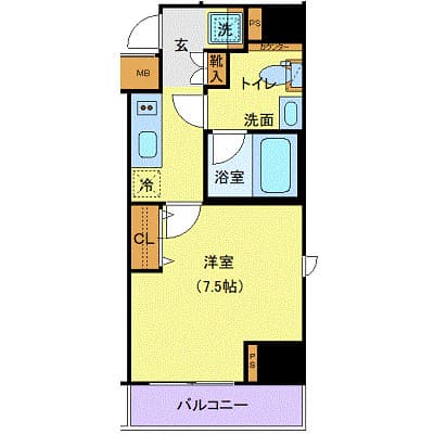 ジェノヴィア新宿中落合スカイガーデン 6階の間取り 1