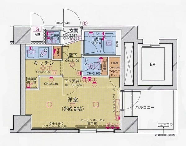 パレステュディオ東京八重洲通り 2階の間取り 1