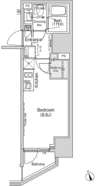 Ｂｅｌｌｅ　Ｖｕｅ新橋 7階の間取り 1