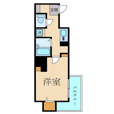 スカイコート日本橋人形町第5 4階の間取り 1