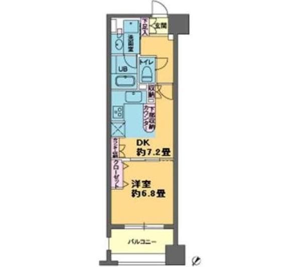 パークキューブ日本橋水天宮 9階の間取り 1