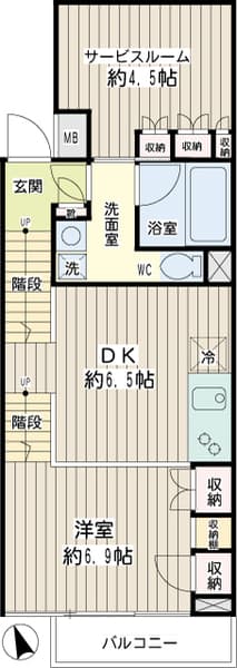 ＦＬＥＧ自由が丘ＥＬ 1階の間取り 1