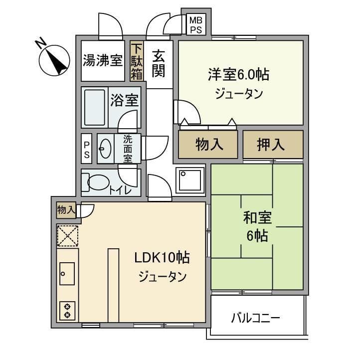 江古田プリンスマンション 3階の間取り 1