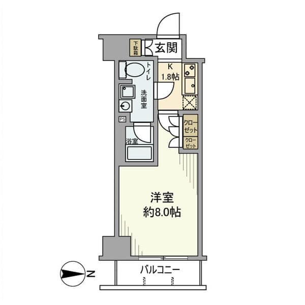 プレールドゥーク森下ＩＩＩ 2階の間取り 1