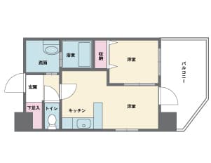 ＨＦ西新宿レジデンスＥＡＳＴ 4階の間取り 1