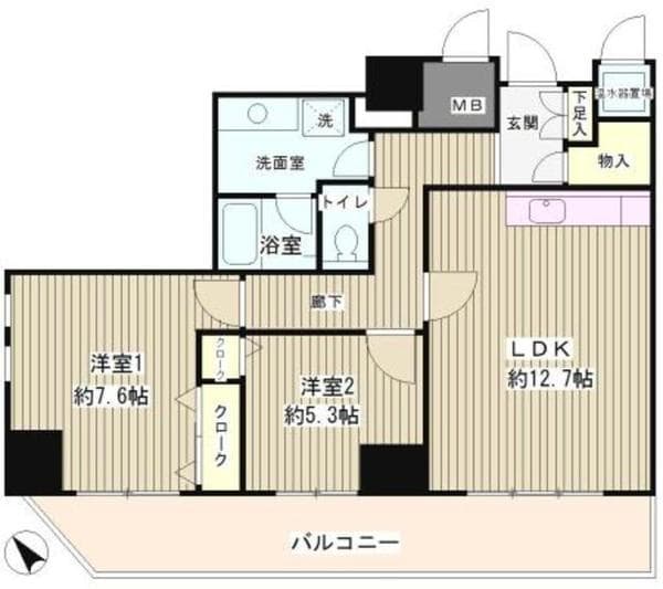 トレステージ目黒 11階の間取り 1