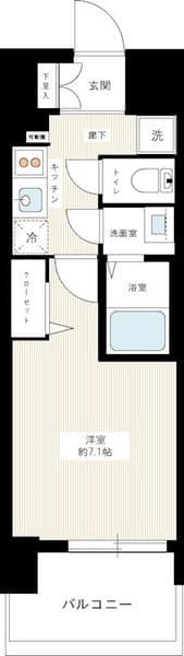 プレサンスジェネ浅草ＷＥＳＴ 4階の間取り 1