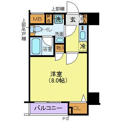 ルフレプレミアム芝公園 4階の間取り 1