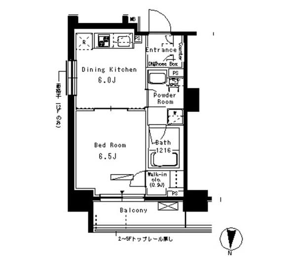 パークアクシス亀戸 2階の間取り 1