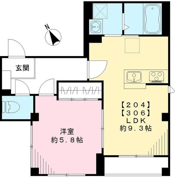 エバラフラット 3階の間取り 1