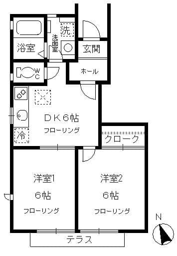 ハイム・アゼリア 1階の間取り 1