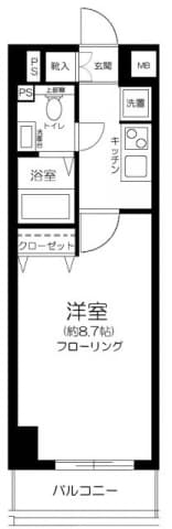 プレール・ドゥーク東京EASTⅡ 4階の間取り 1