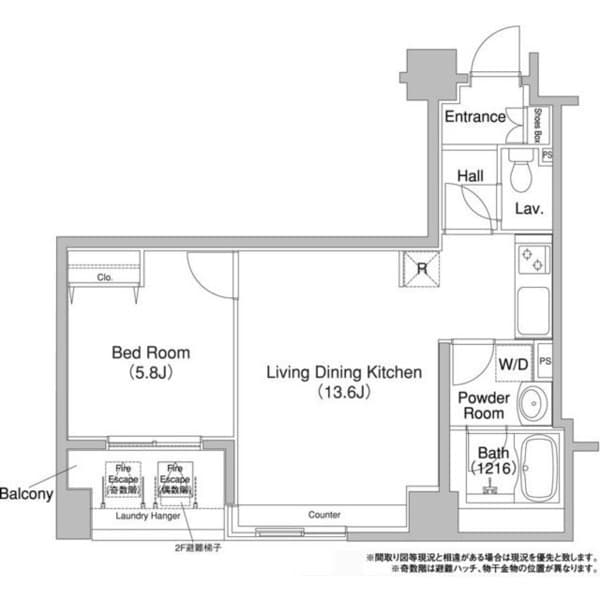 コンフォリア銀座EAST 3階の間取り 1