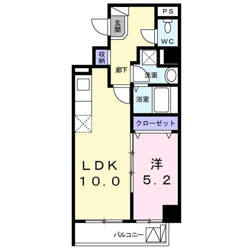 プレッソ　カンパニュール 3階の間取り 1