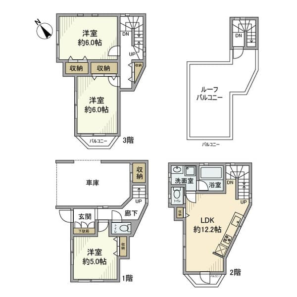 南千住戸建 1階の間取り 1