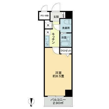 Ｒｉｓｉｎｇｐｌａｃｅ町屋 5階の間取り 1