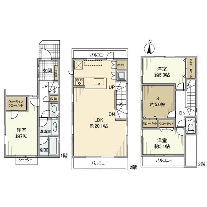 長崎戸建 1階の間取り 1