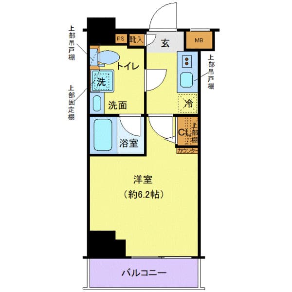 クレヴィスタ綾瀬 6階の間取り 1