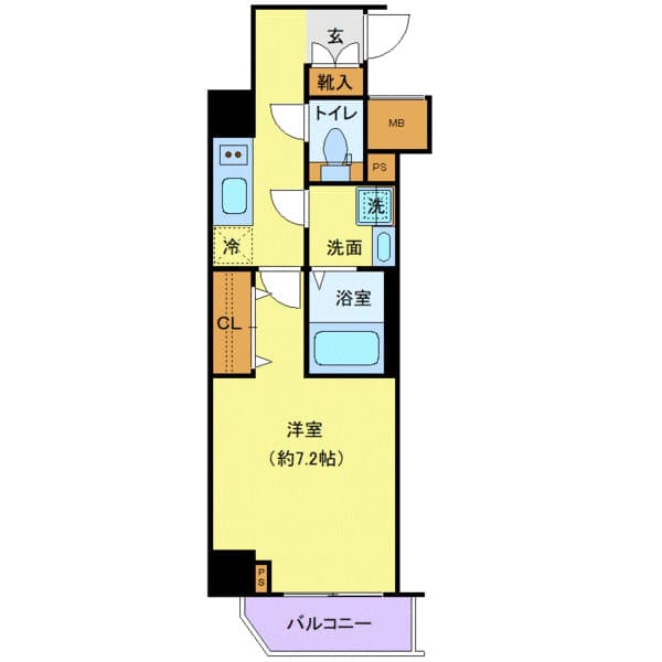 ジェノヴィア田端Ⅲグリーンヴェール 2階の間取り 1