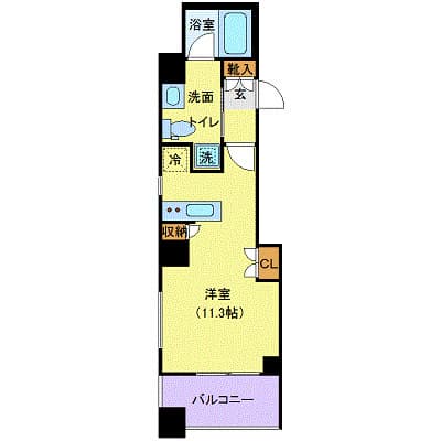 メゾンビスタ渋谷宇田川 2階の間取り 1