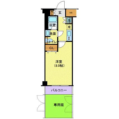 メイクスデザイン三宿 1階の間取り 1