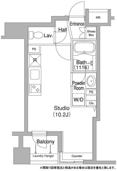 コンフォリア銀座EAST 8階の間取り 1