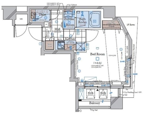 コンシェリア南麻布　ＴＯＫＹＯ　ＰＲＥＭＩＵＭ　ＥＡＳＴ 4階の間取り 1