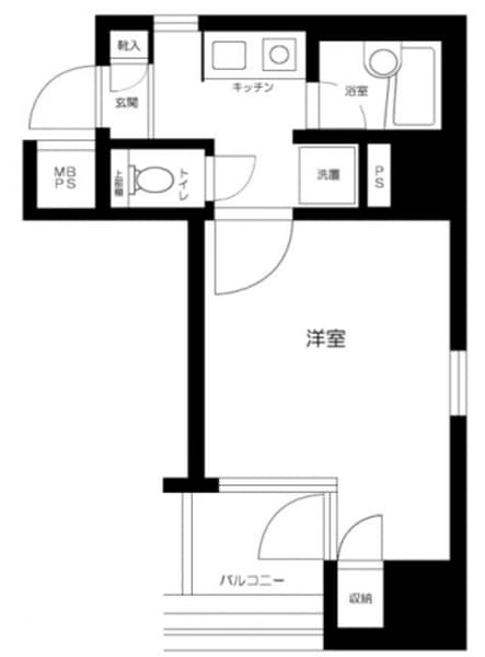 サンテミリオン茅場町リバーサイド 9階の間取り 1