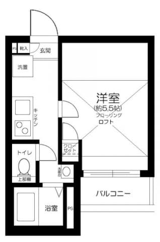 東中野駅 徒歩7分 アパート 3階の間取り 1