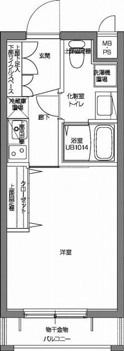 パティーナV代々木上原 2階の間取り 1