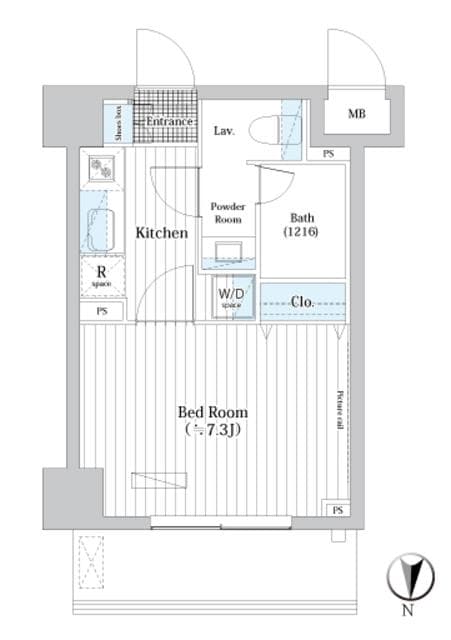 Ｌ・ＢＡＳＥ押上Ｓｏｕｔｈ 6階の間取り 1