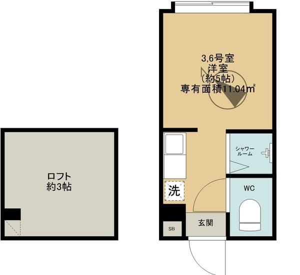 LEDミラージュ 1階の間取り 1