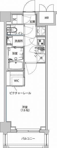 ハーモニーレジデンス東京イーストサイド 2階の間取り 1